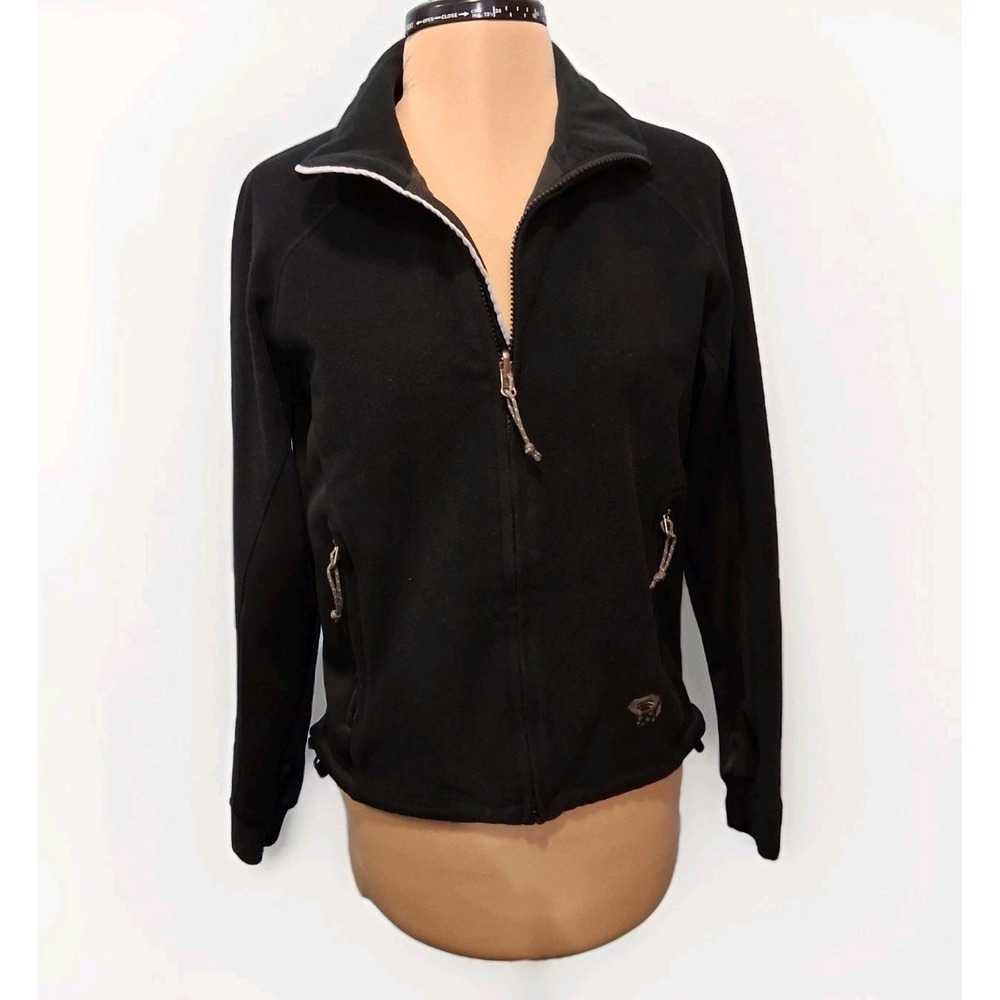 Mountain Hardware Womens‎ 6 Gorpcore Slim Fit Full Zip Windstopper Black Fleece